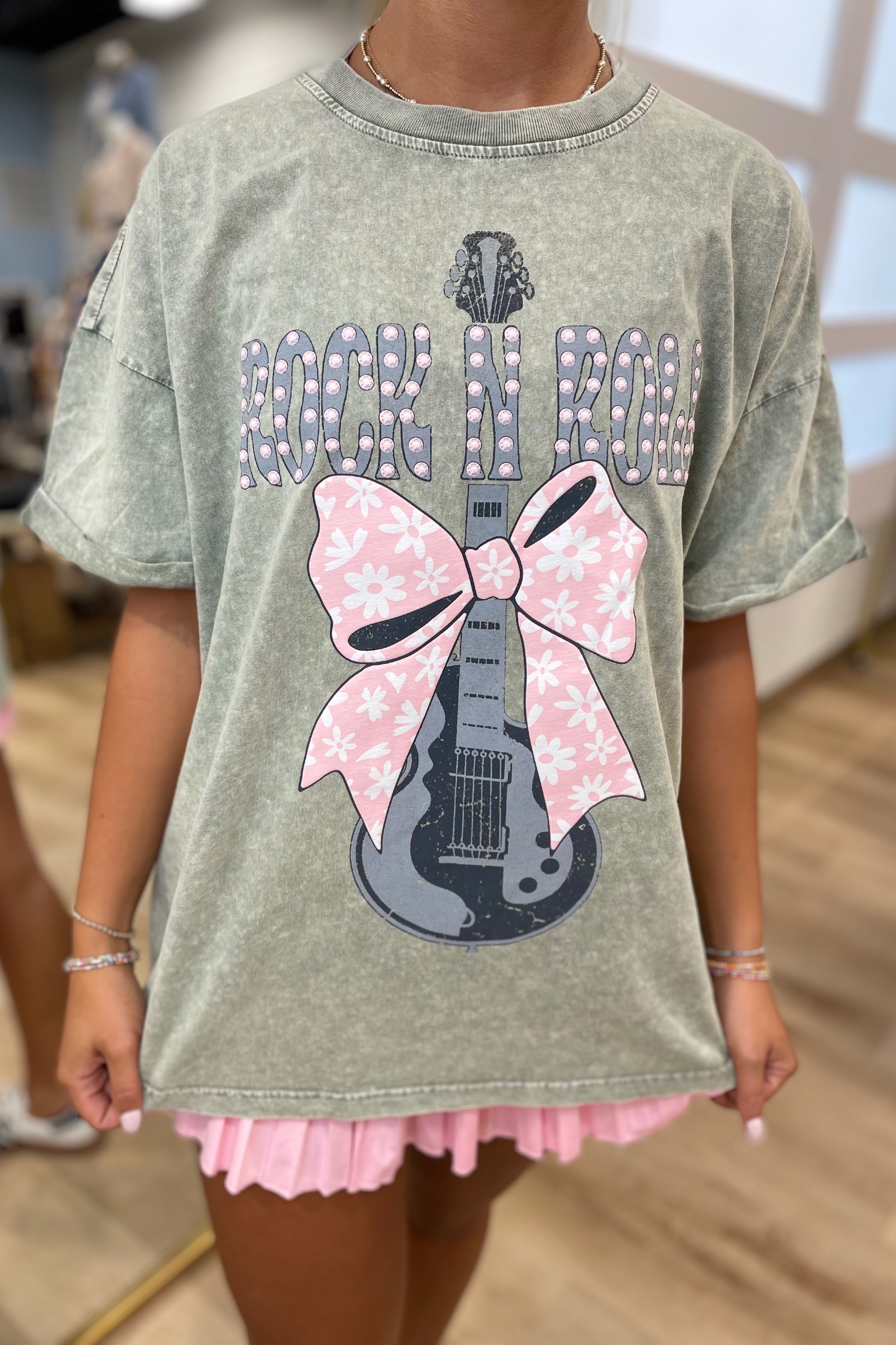 Puff Ribbon Rock N Roll Graphic Tee