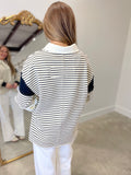 Perfect Stripe Top Cream
