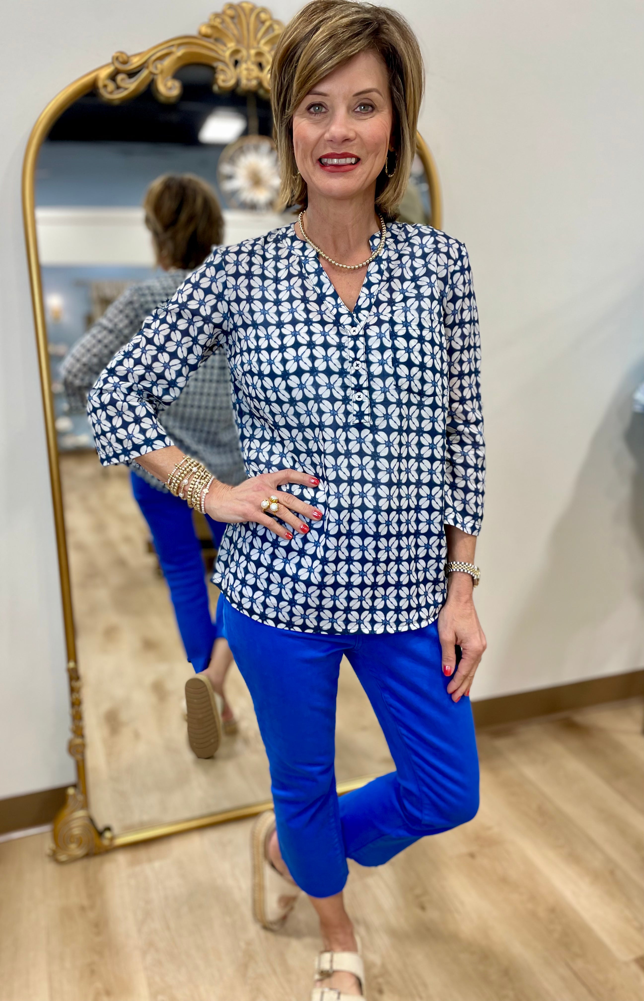 Charlie B Printed Blouse Waterflower