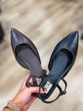 Mia Amari Leather Flat Black