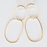 Leslie Curtis Harriet Thin Oblong Hoop Earrings