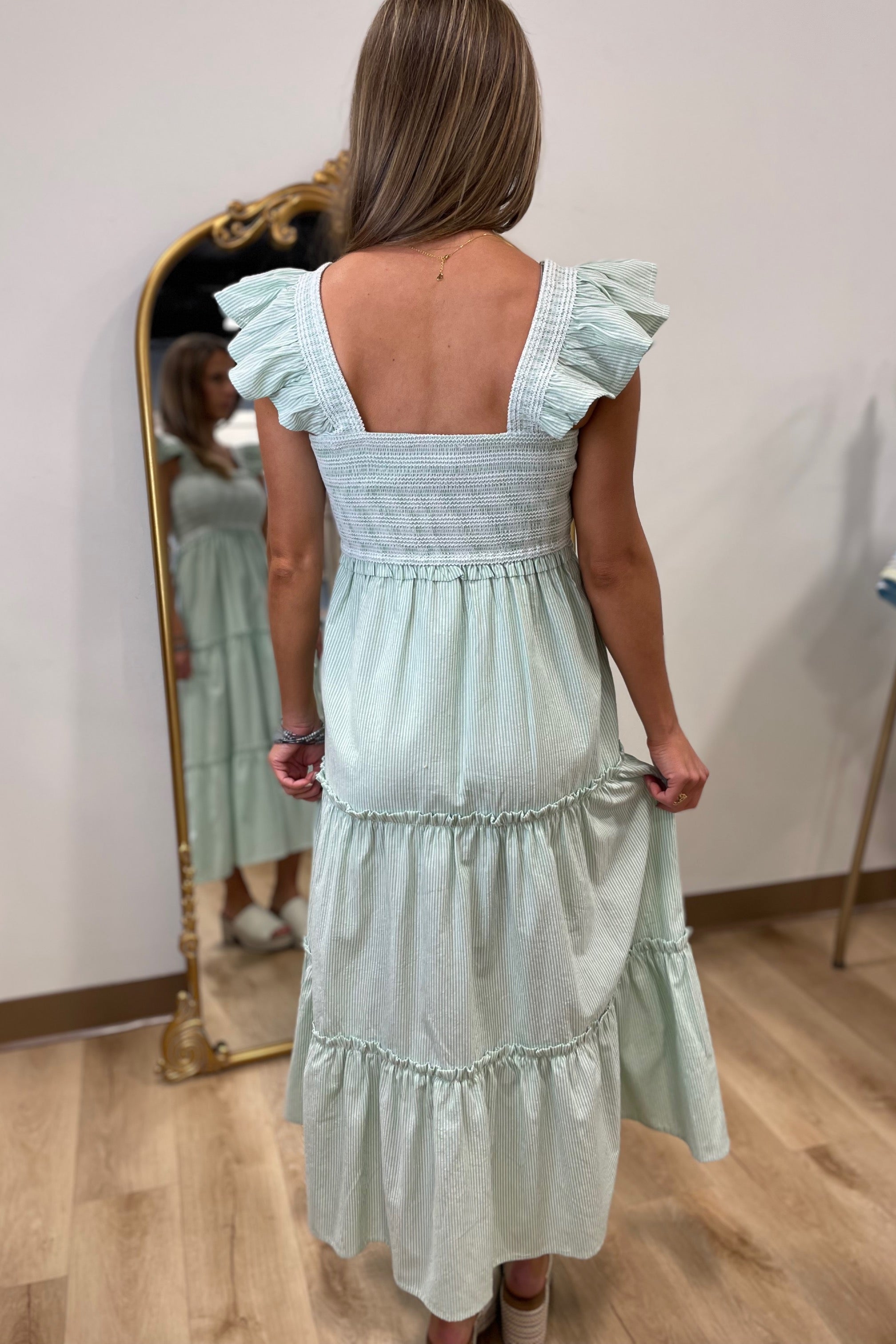Garden Grace Maxi Dress Green