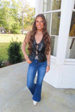 Party in Pleather Vest Black