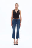 Bayeas Cropped Bootcut Jeans Diamonds
