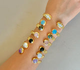 Easton Elle Misty Cuff Round Pearl Bracelet