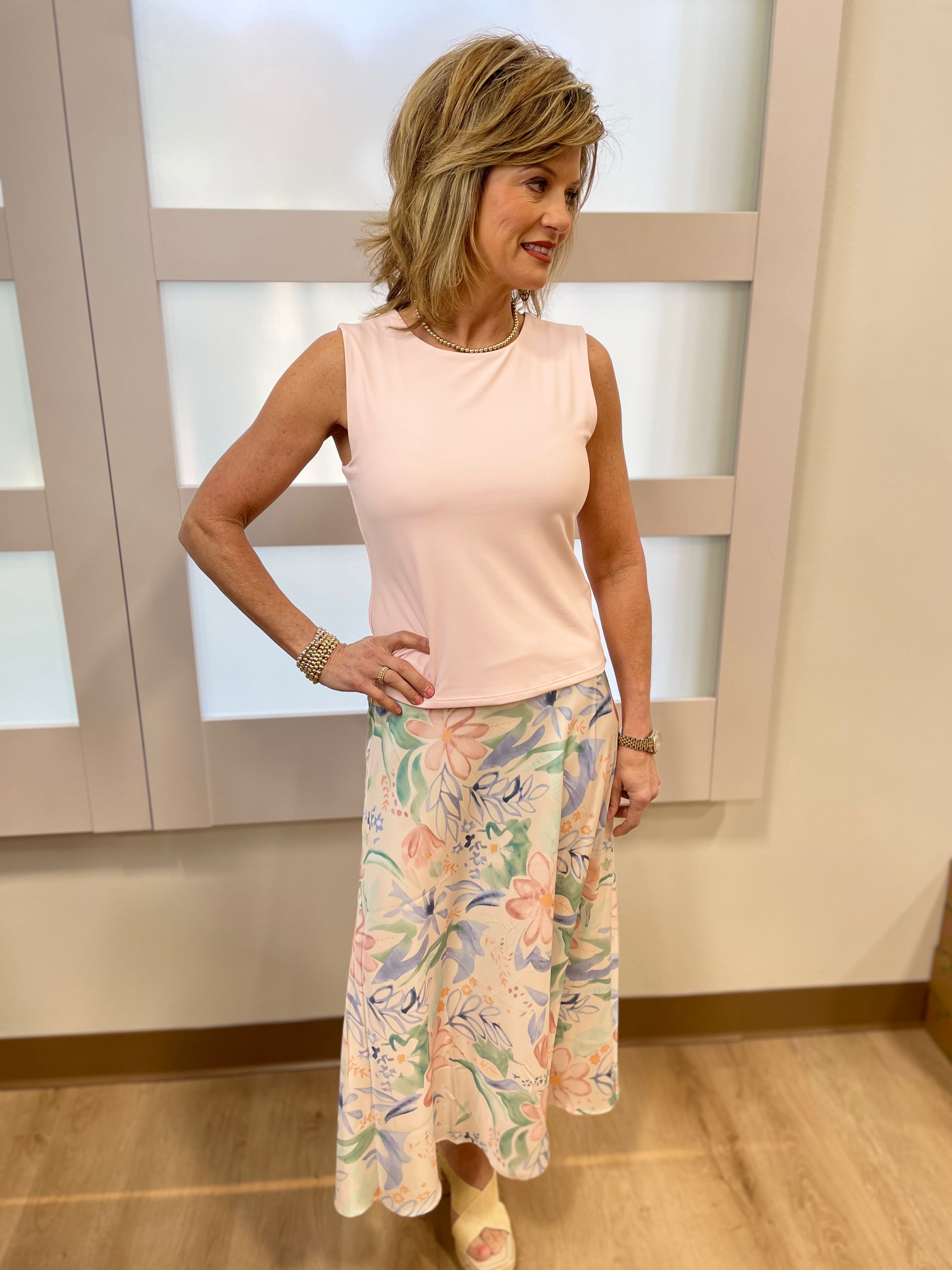 Charlie B Sleeveless Super Stretch Top - Lotus