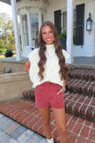 Spice Spice Baby Drop Shoulder Mock Neck Sweater Vest Cream