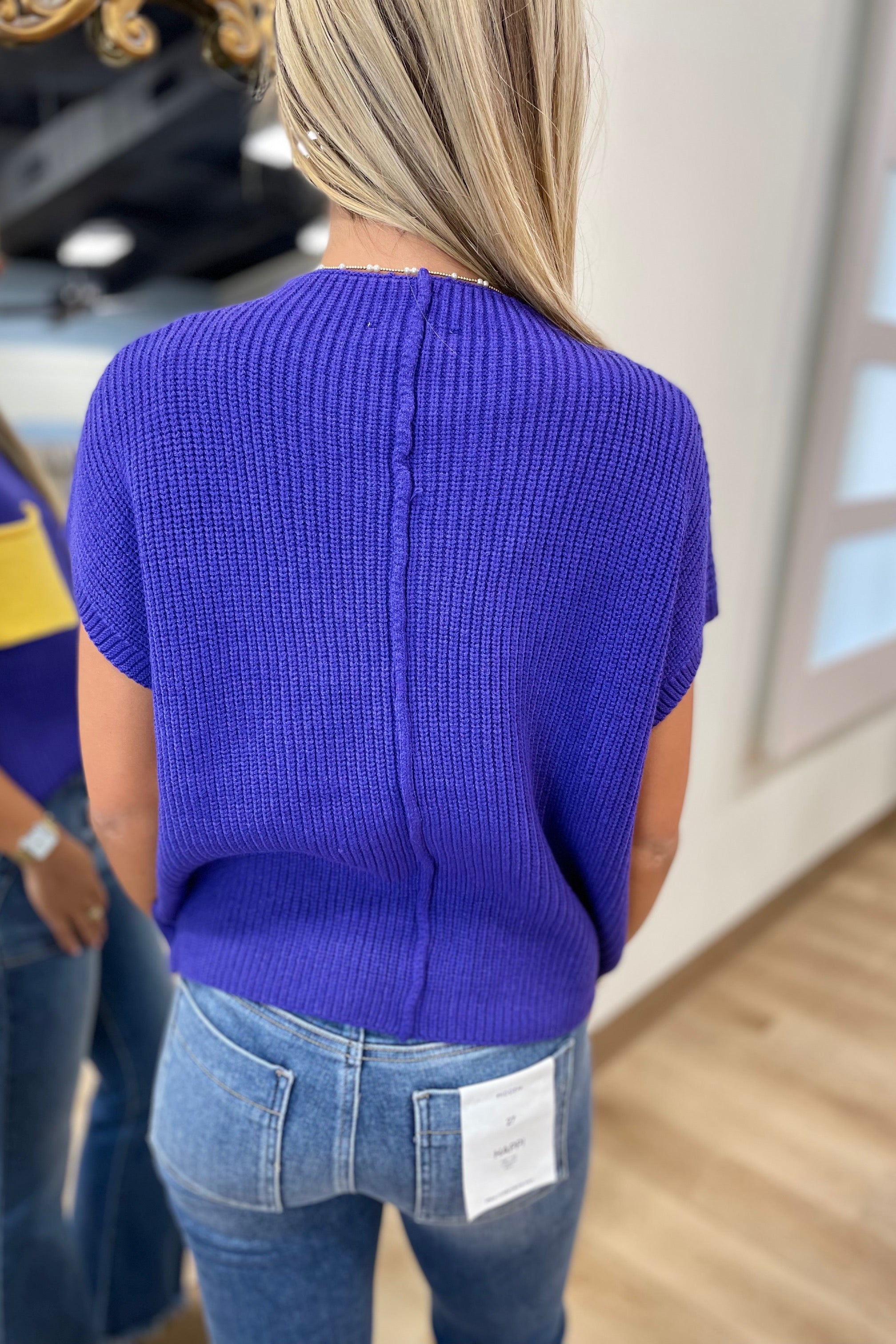 Team Spirit Colorblock Sweater Purple