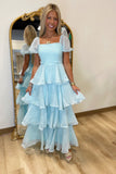 Whispers of Blue Midi Dress