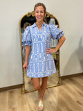 Art Deco Dream Dress Blue