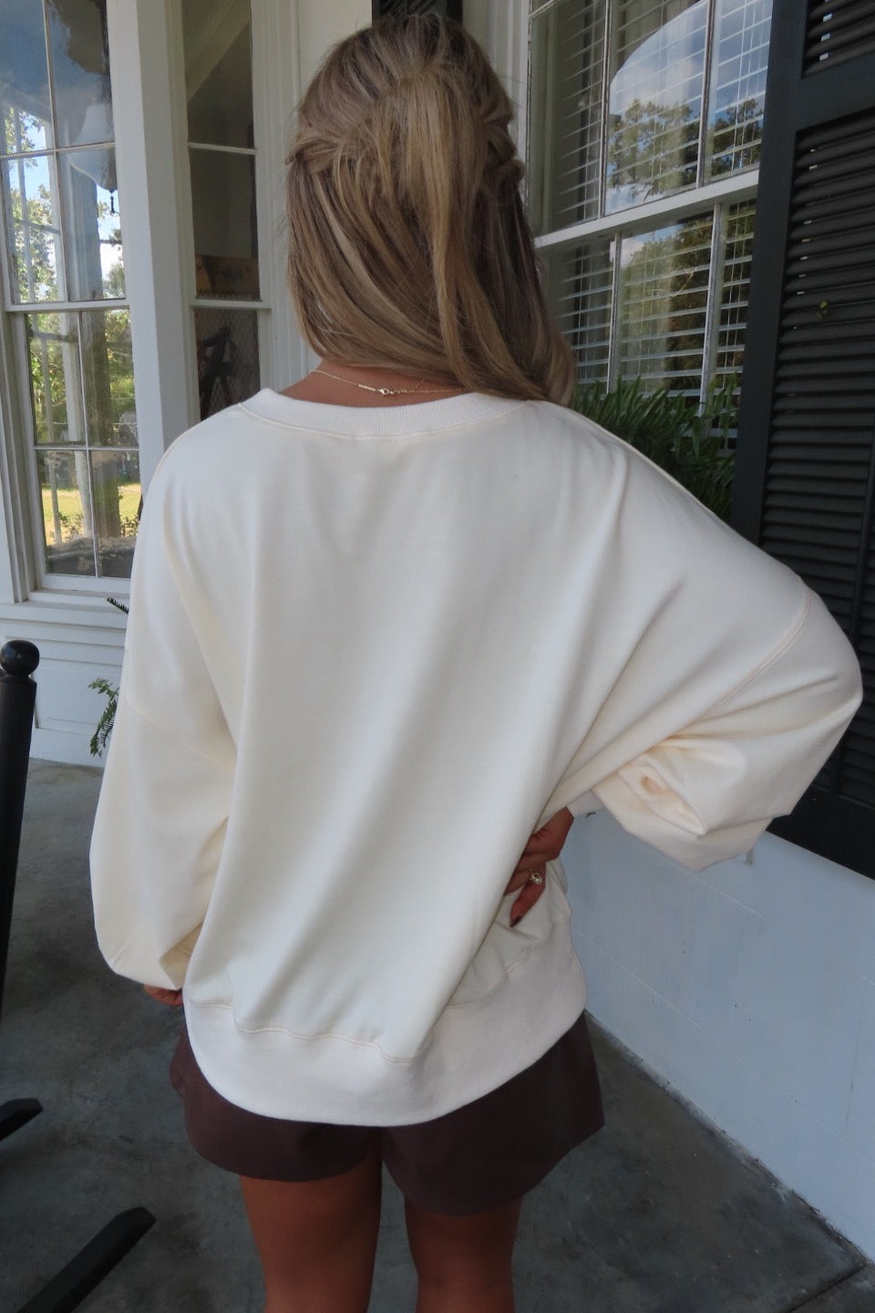 Gobble Gobble Oversized Sweatshirt Cream