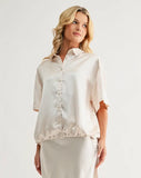 Joh Janine Short Sleeve Top Champagne