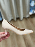 Caitlin Pointed Toe Pump Beige