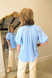 Dressy Casual Blouse Blue