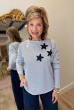 Renuar Stars w Stripes Top New Midnight