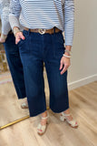 Renuar Wide Leg Ankle Pant Dark Indigo