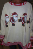 Santa Skates Knit Corduroy Sweater Cream