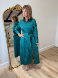 Boho Chic Jacquard Dress Jade