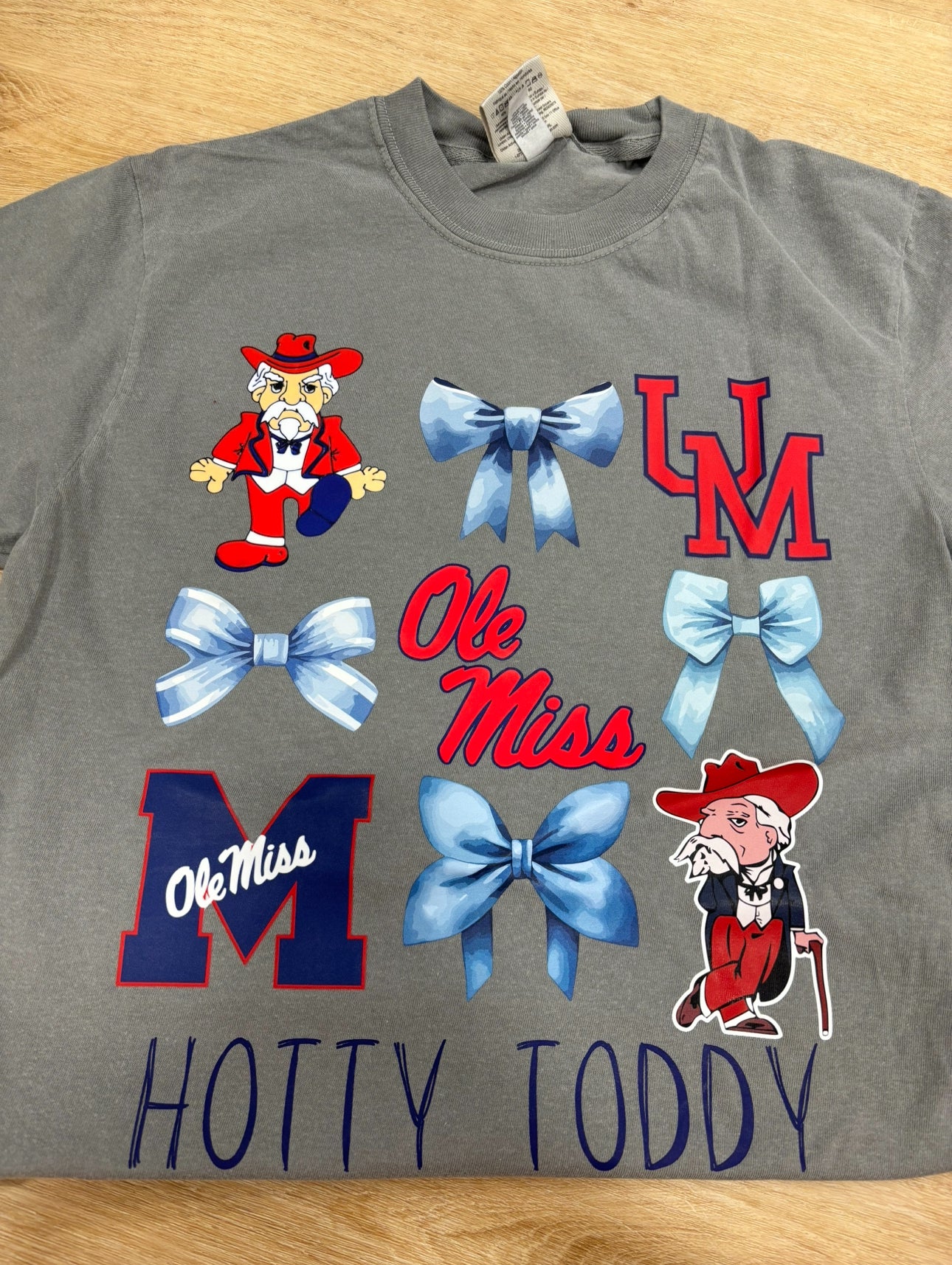 Ole Miss Croquette Graphic Tee Grey