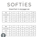 Softies Dream Tech 1/4 Zip Jogger Set Coco