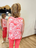 Charlie Printed Tank Coral