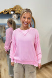 Spring Fever Thermal Knit Top Pink
