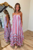 Beach Resort Stripe Dress Multi