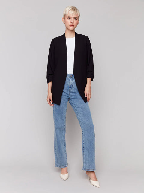 Charlie B Crepe Jacket Black