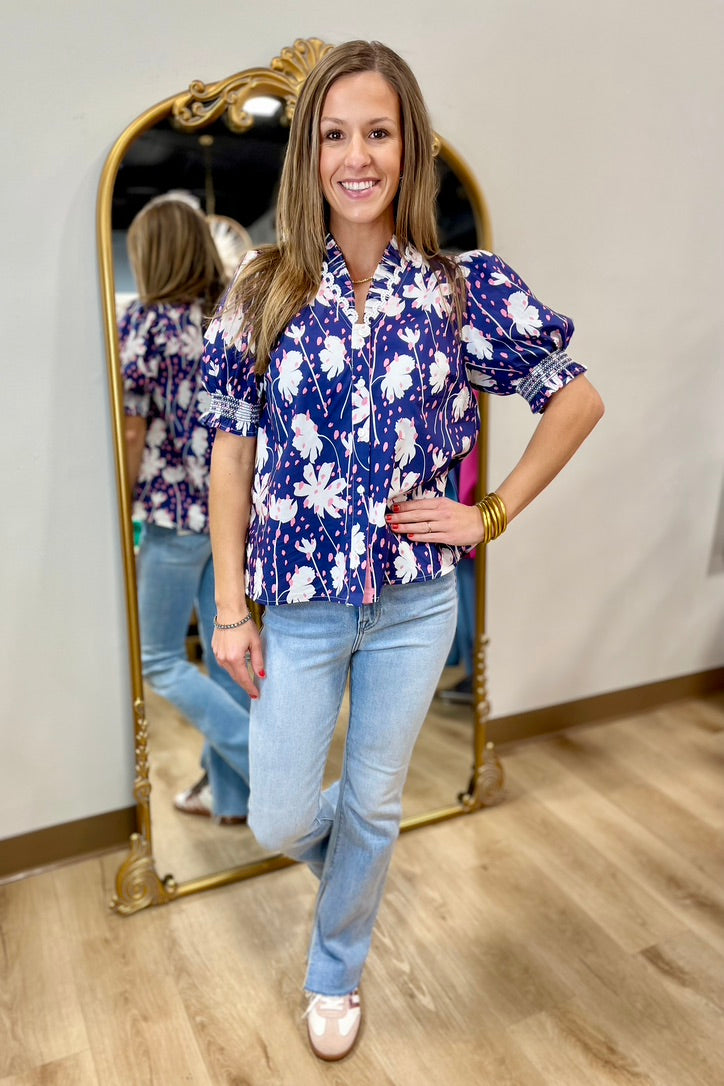 Purple Mist Floral Blouse