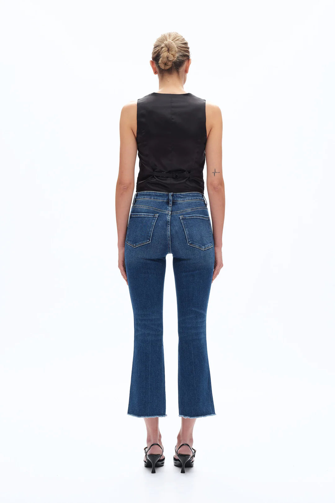 Bayeas Cropped Bootcut Jeans Diamonds