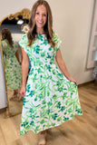 Island Escape Midi Dress Green