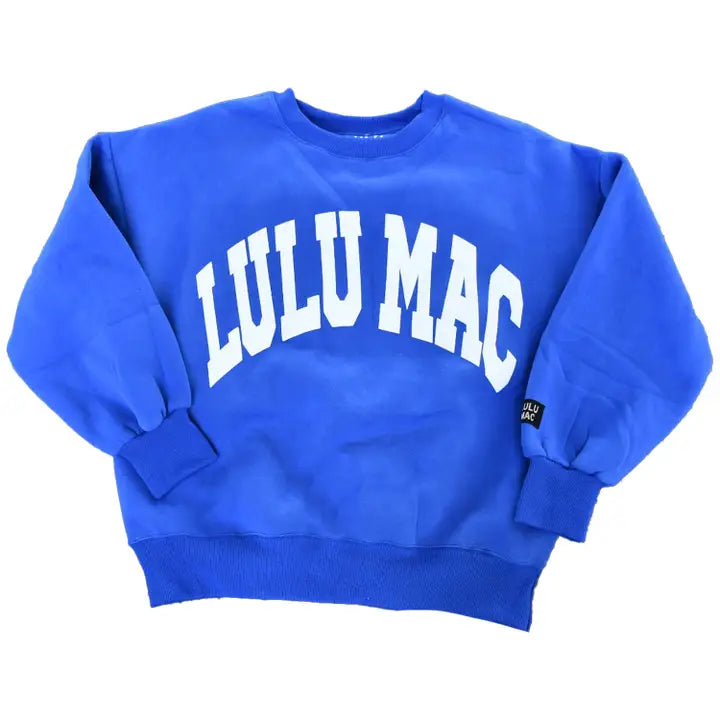 Lulu Mac Royal w White Sweatshirt