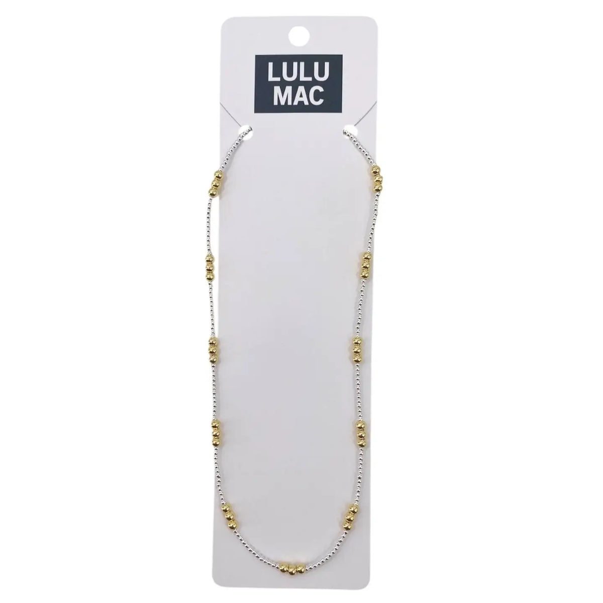 Lulu Mac Beaded Necklace Mixed Metals