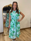 Mary Square Jenn Tropical Bouquet Dress