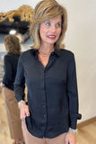 Renuar Long Sleeve Black Blouse