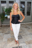 Vegan Leather Bustier Top Black
