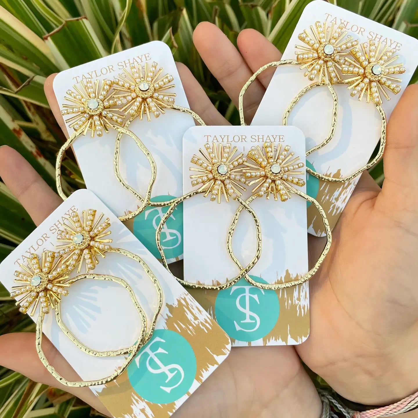 Taylor Shaye Opal Sunburst Hoops