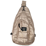 Lulu Mac Puffer Sling Bag Pewter