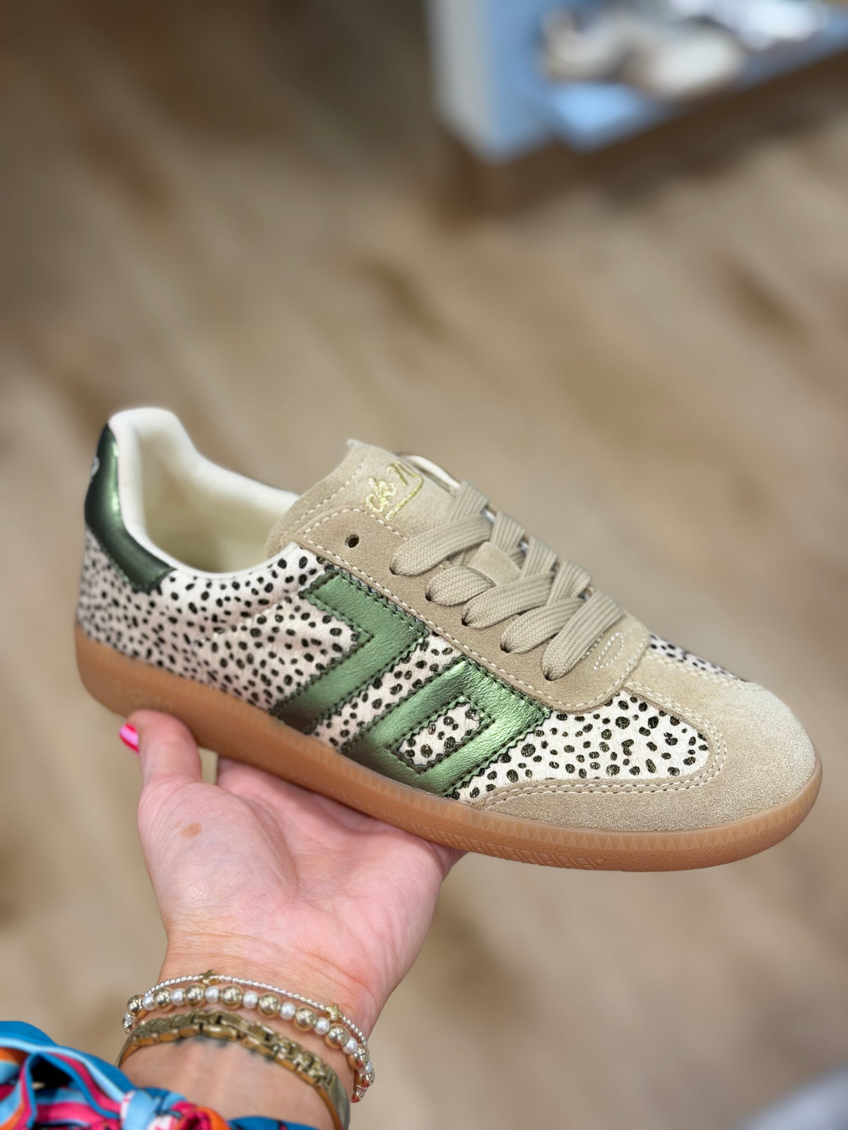 Back 70 Cloud Sneaker Pois Gold Forest