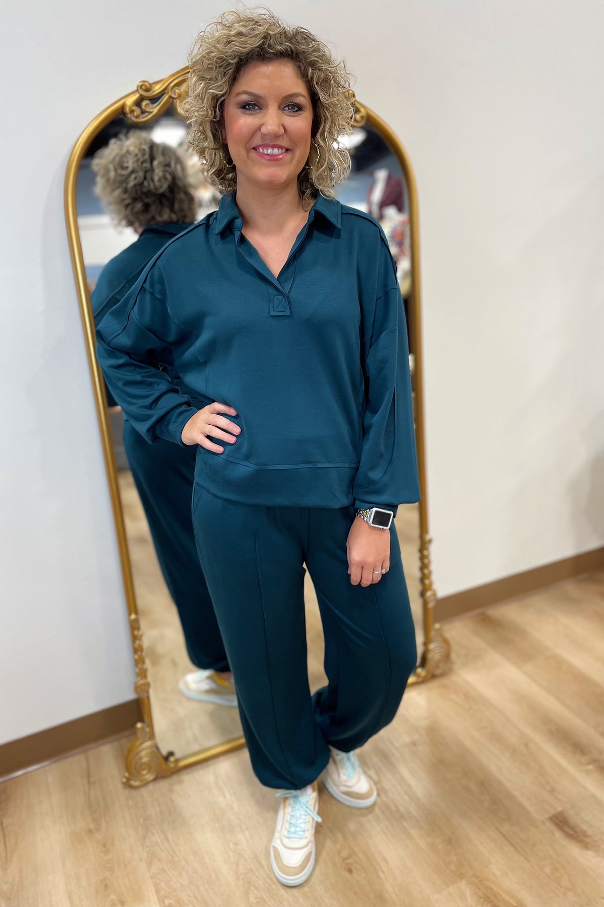 Umgee 2 Piece Jogger Pant Set Seaweed