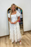 Ethereal Blossom Maxi Dress Cream
