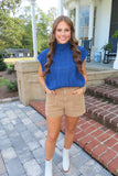 Sippin' Cider Mock Neck Sweater Vest Dusty Blue