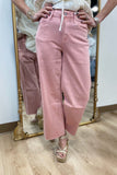 Vervet Olivia Crop Wide Leg Pink