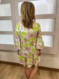 Mary Square Laguna Vine Time Lime Dress