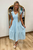 So Sweet Smocked Flutter Sleeve Dress Mint