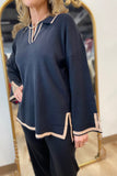 Autumn Day 2 Piece Pant Set Black
