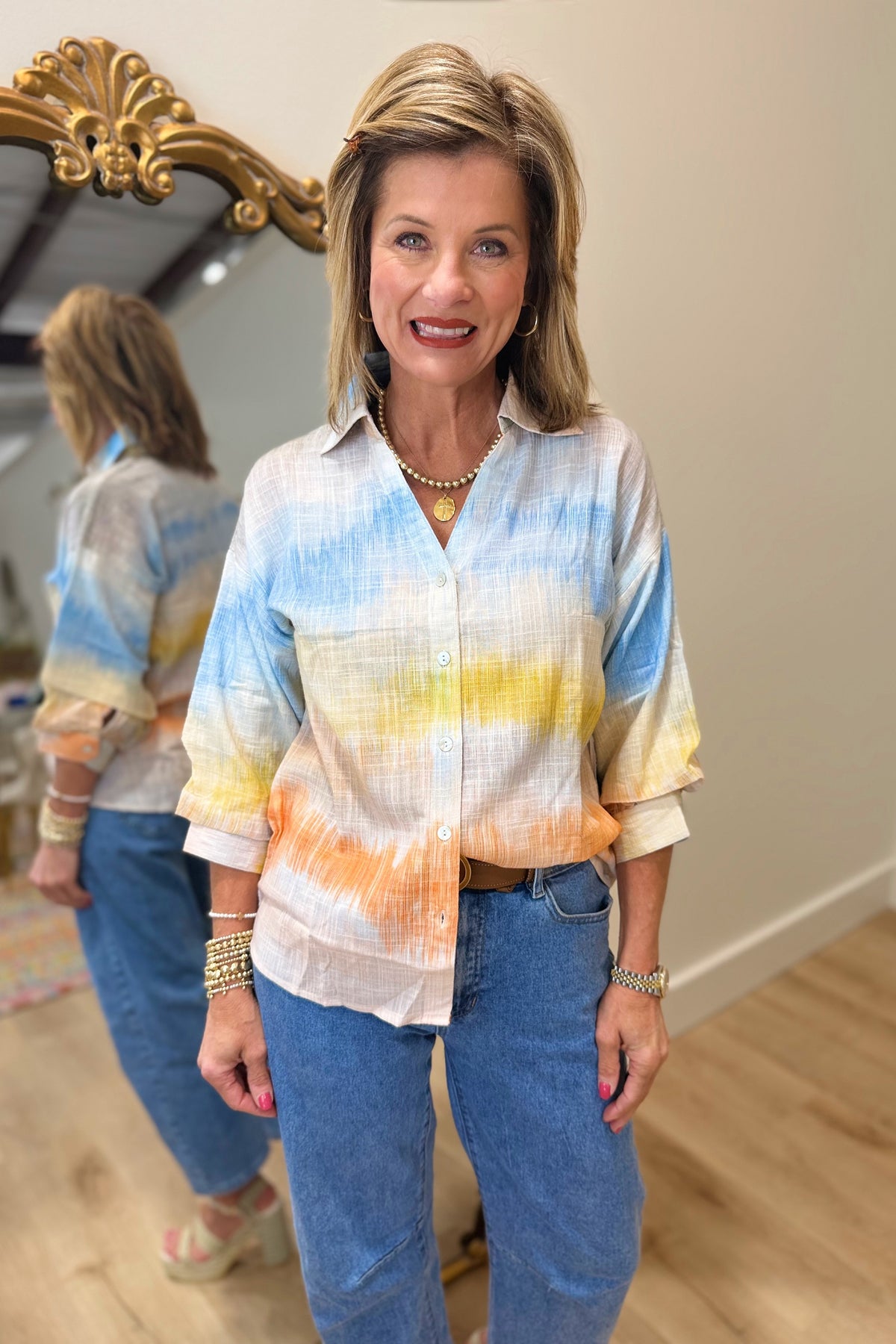 APNY Blouson Sleeve Blouse