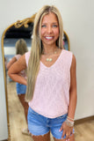 Perfect Piece V Neck Tank Pink