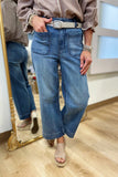 APNY Cropped Wide Leg Pant Indigo