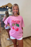 Cherries Graphic Tee Pink